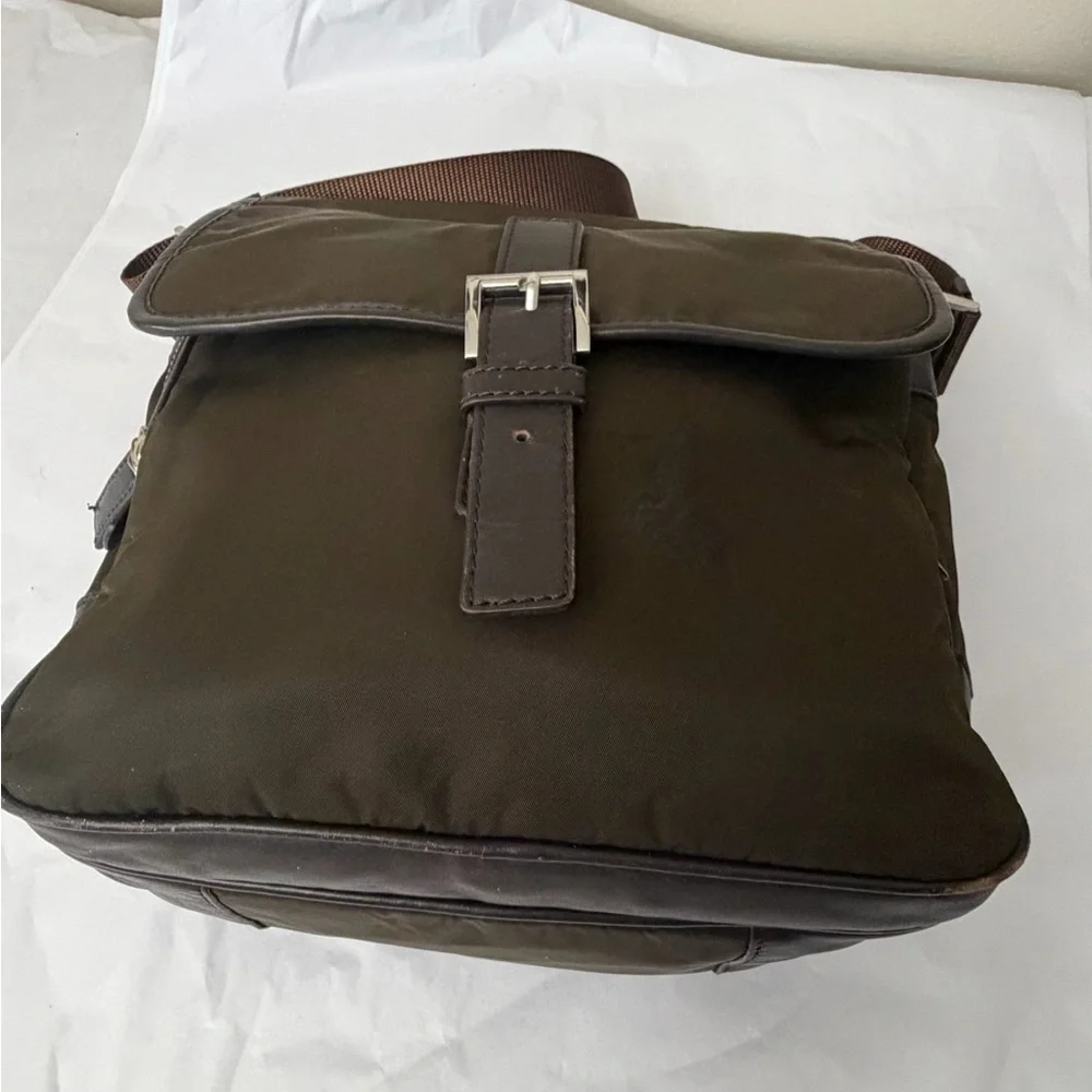 Prada Dark Brown Men's Messenger Bag